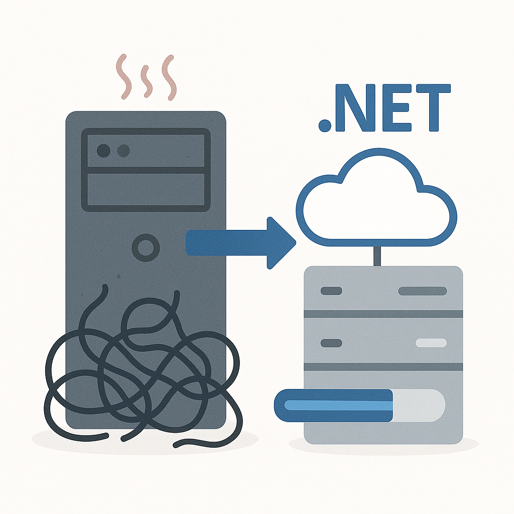 Legacy system modernization illustration