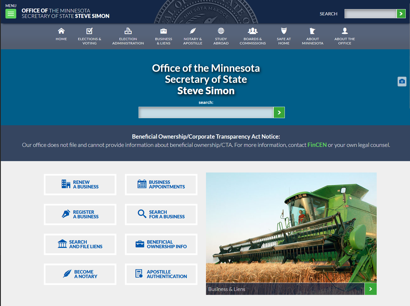 Minnesota Secretary of State: Umbraco Upgrade