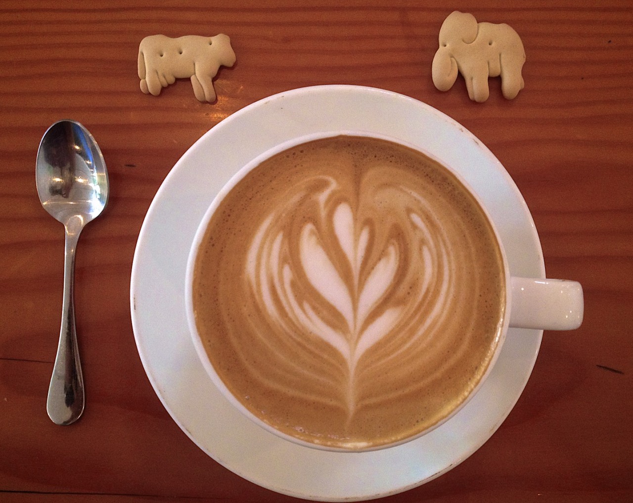 Latte art + animal crackers. Nobody does it better than the Urban Bean.