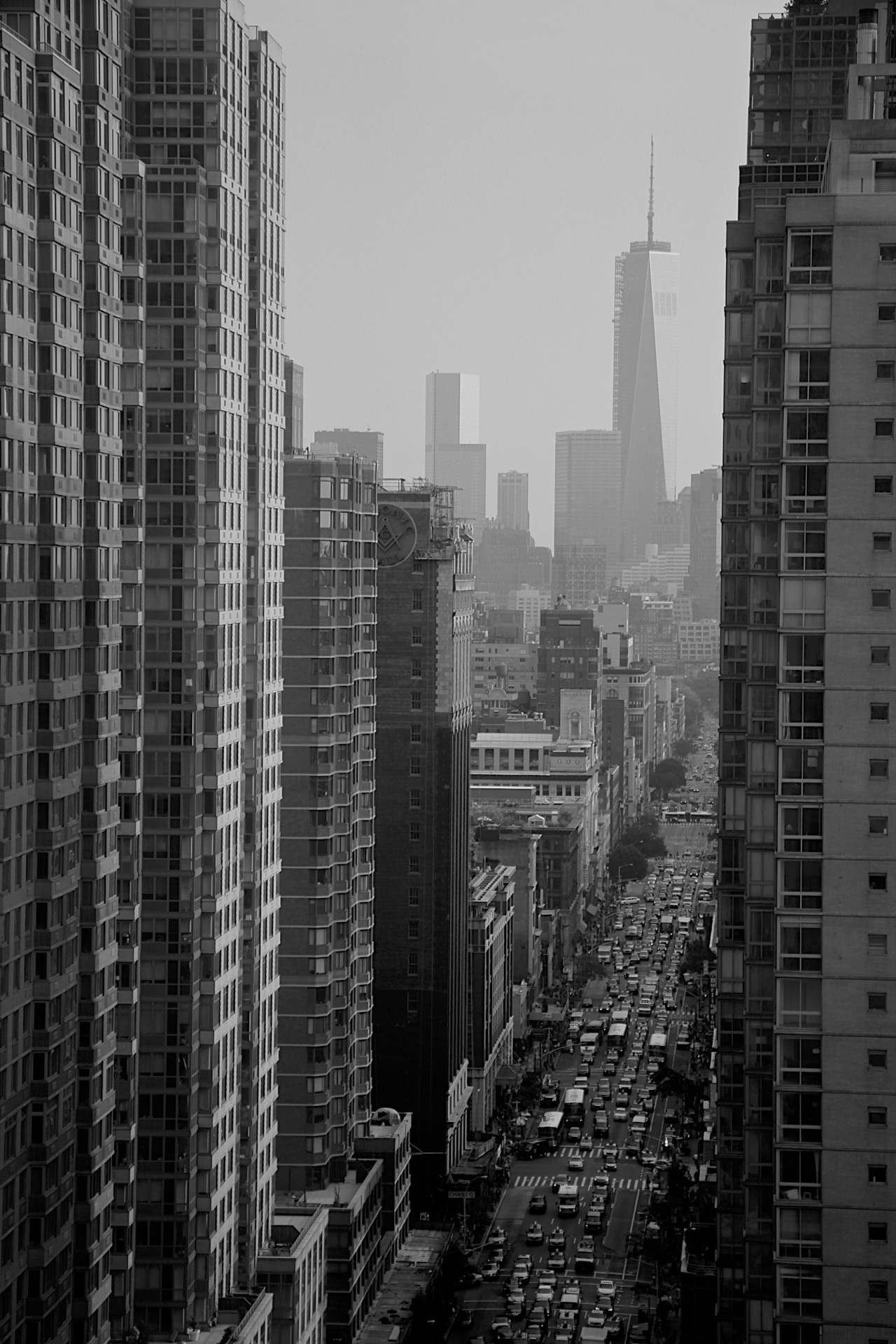 Looking down Sixth Avenue from my old office in the Flatiron district.