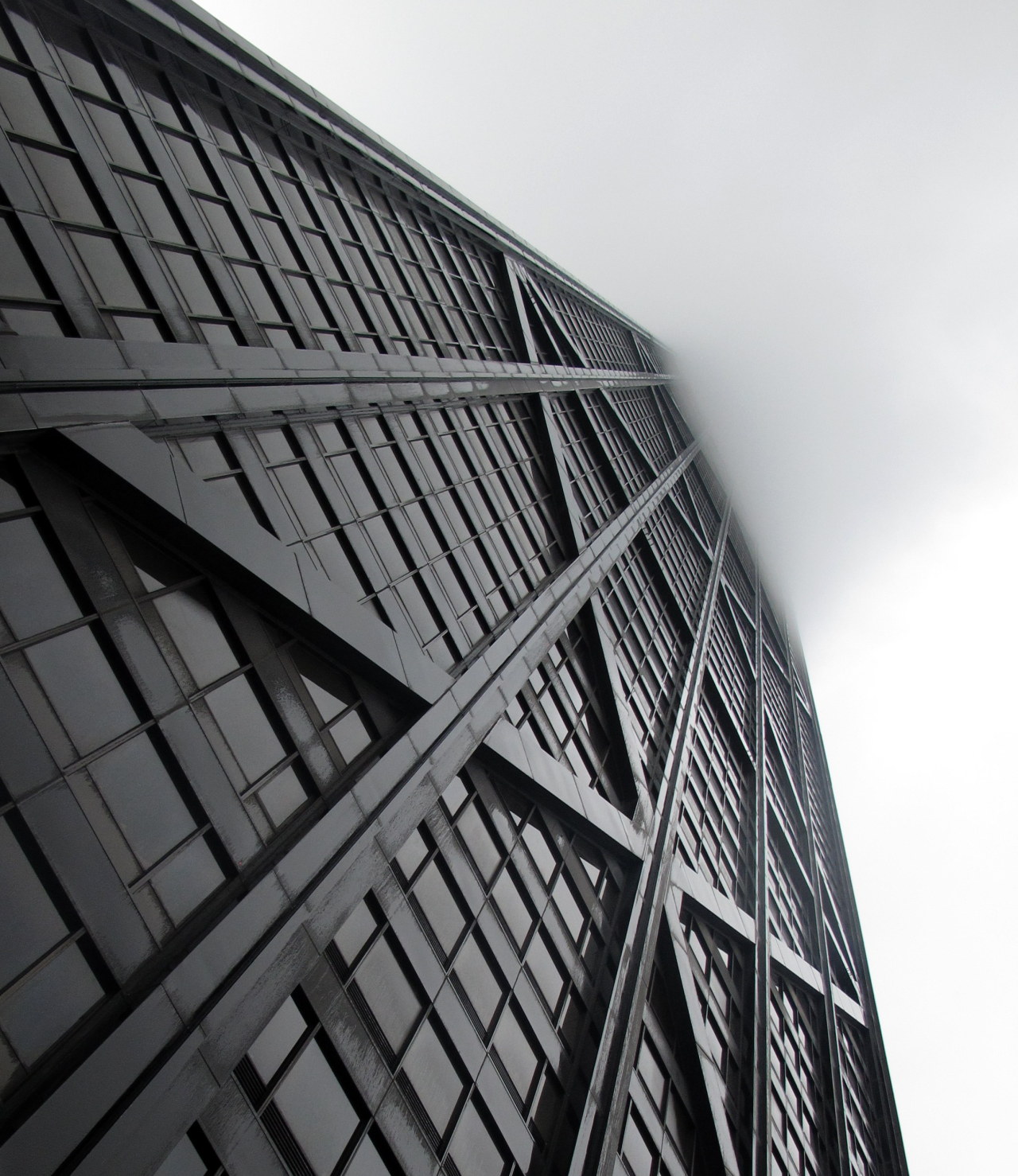 Looking up the John Hancock building in Chicago