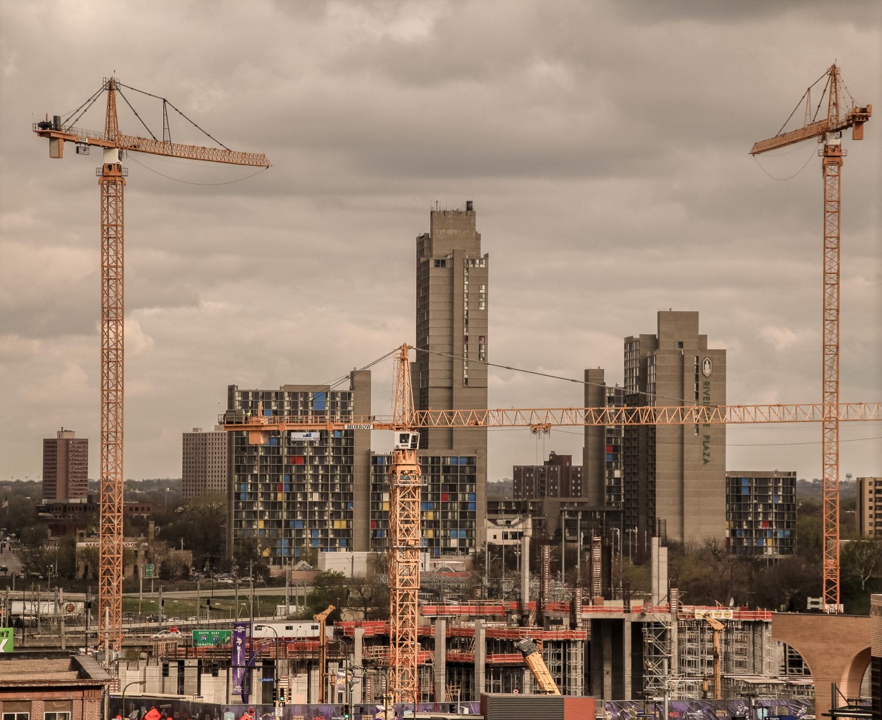 The new Vikings stadium construction chugging along.