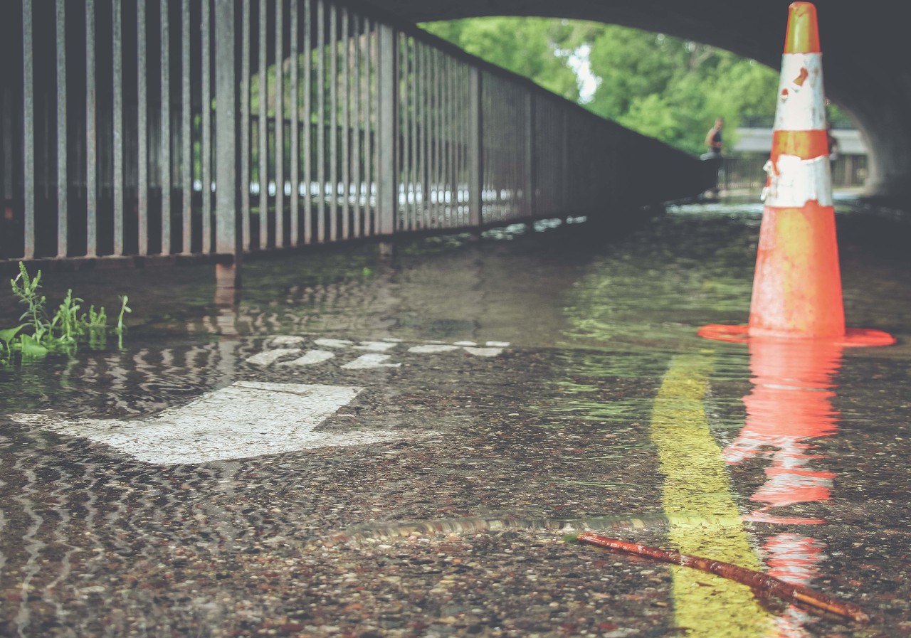 The bike path has been flooded between Lake Calhoun & Lake of the Isles.