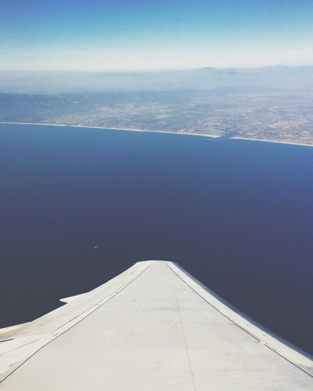 Left turn over the Pacific.