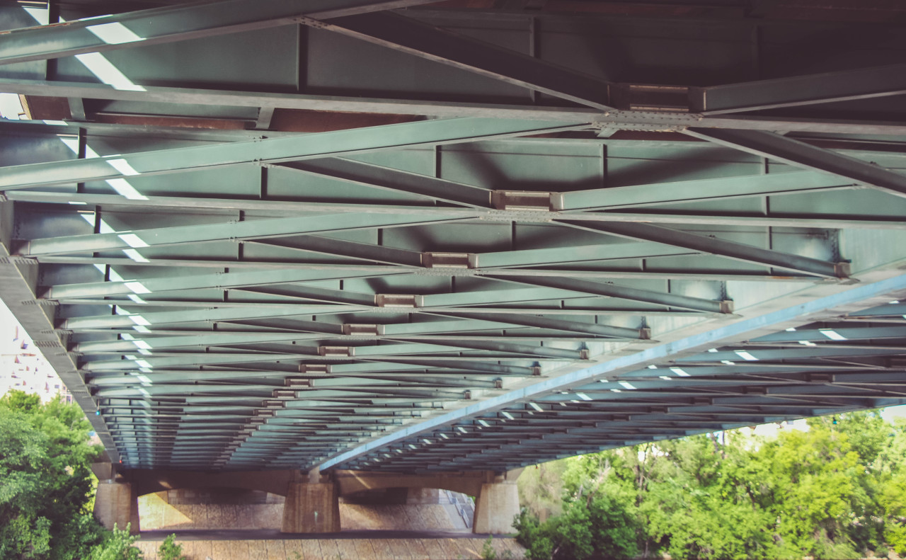 Under the bridge downtown.