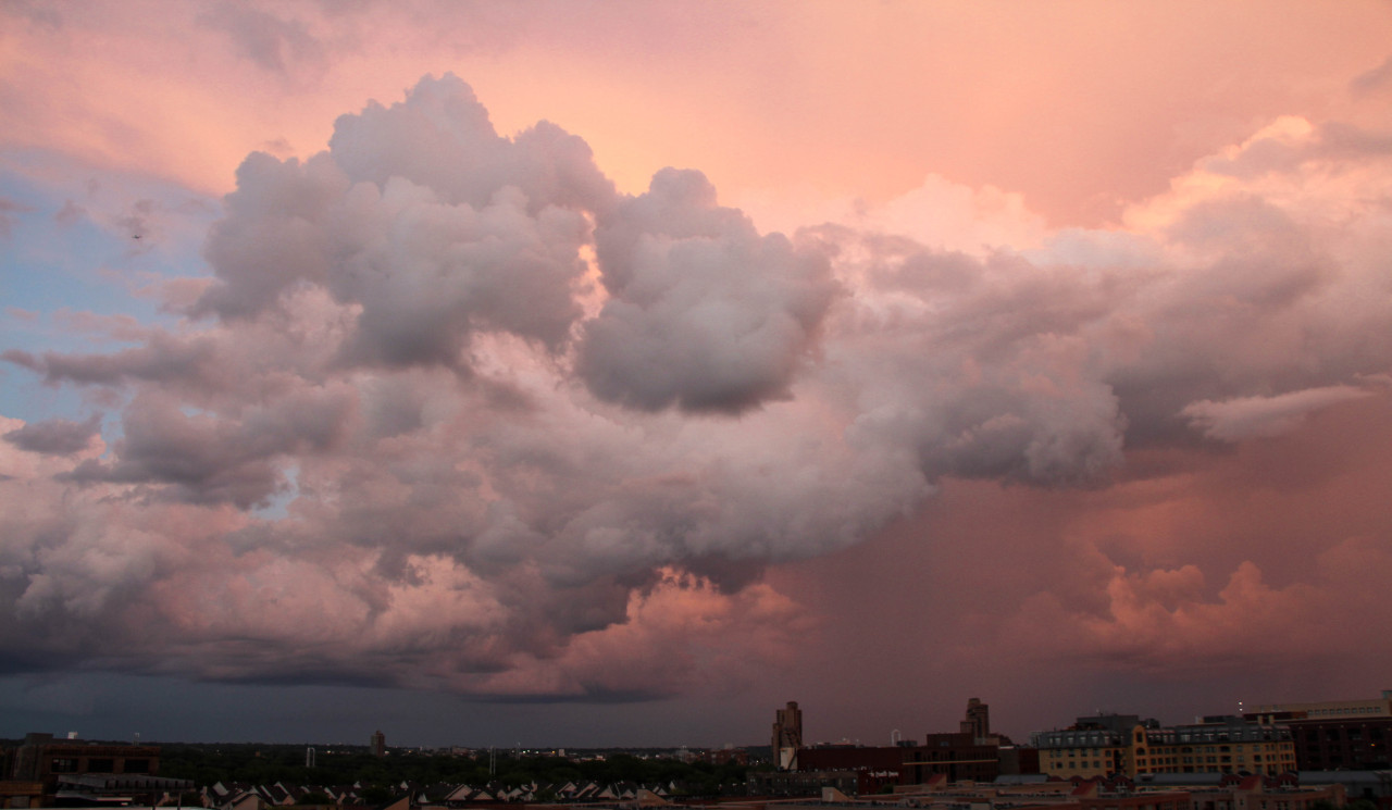 Storm clouds passing through Minneapolis