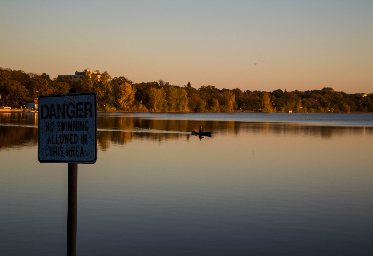 Late summer lake Calhoun sunset