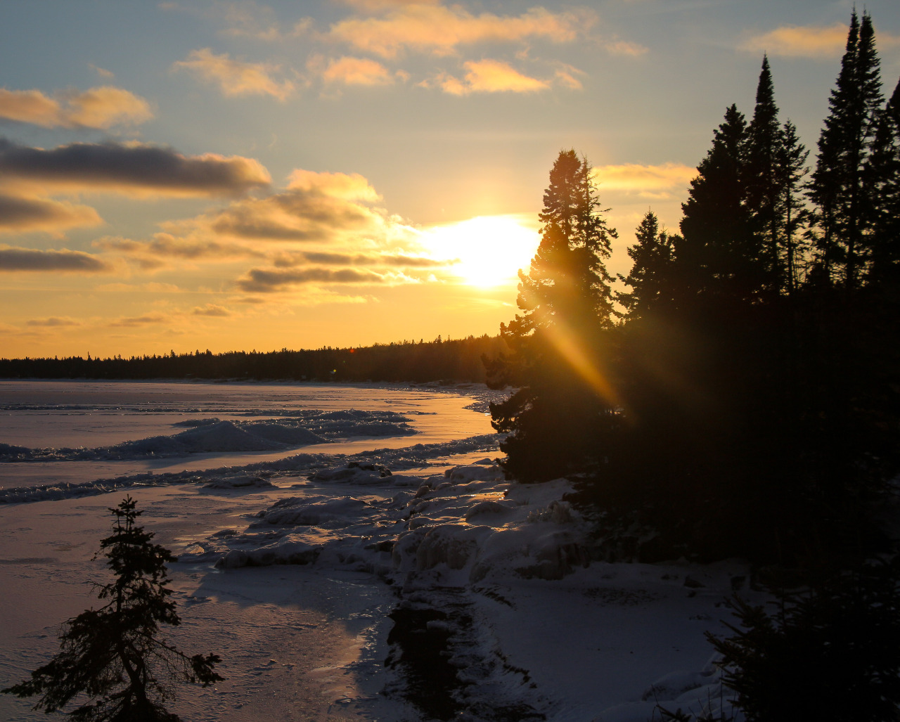 Sunset on the north shore