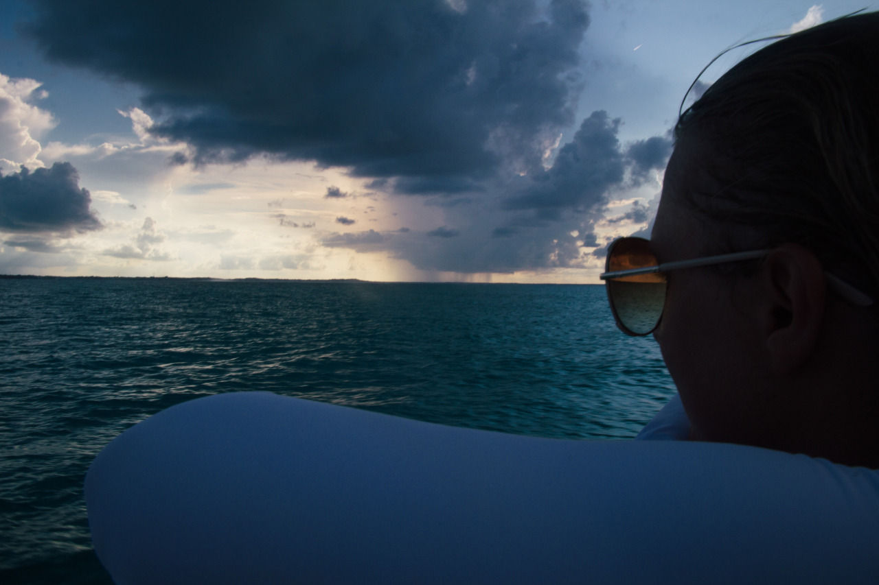 Watching the rain off Turks & Caicos